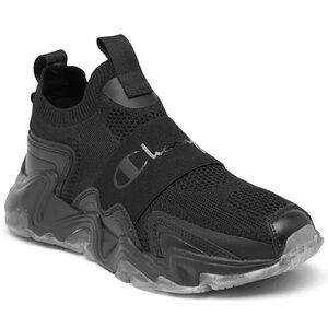 Champion Black Knit Slip-On Shoes